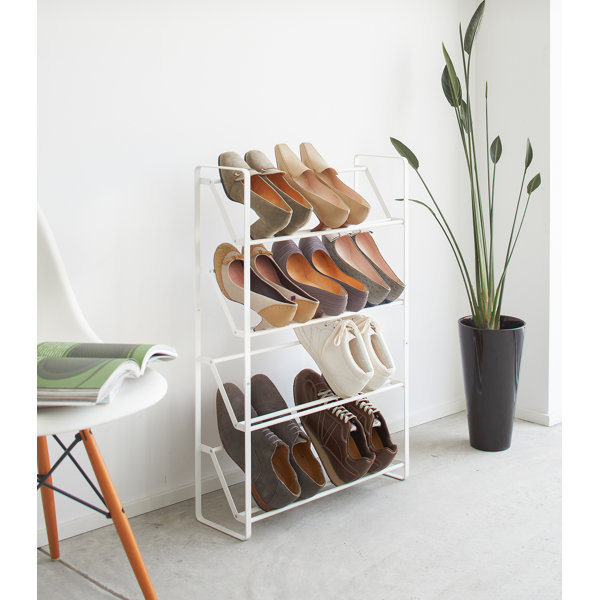 Yamazaki USA Yamazaki Home Slim Shoe Rack, Steel, Holds 8 to 12 shoes